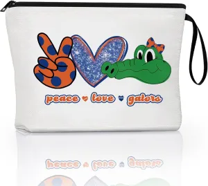 Gators Lover Gift Zipper Bag Florida Love Fan Makeup Bag Gift for Gators College Football Team College Sports Merch Gator Spirit