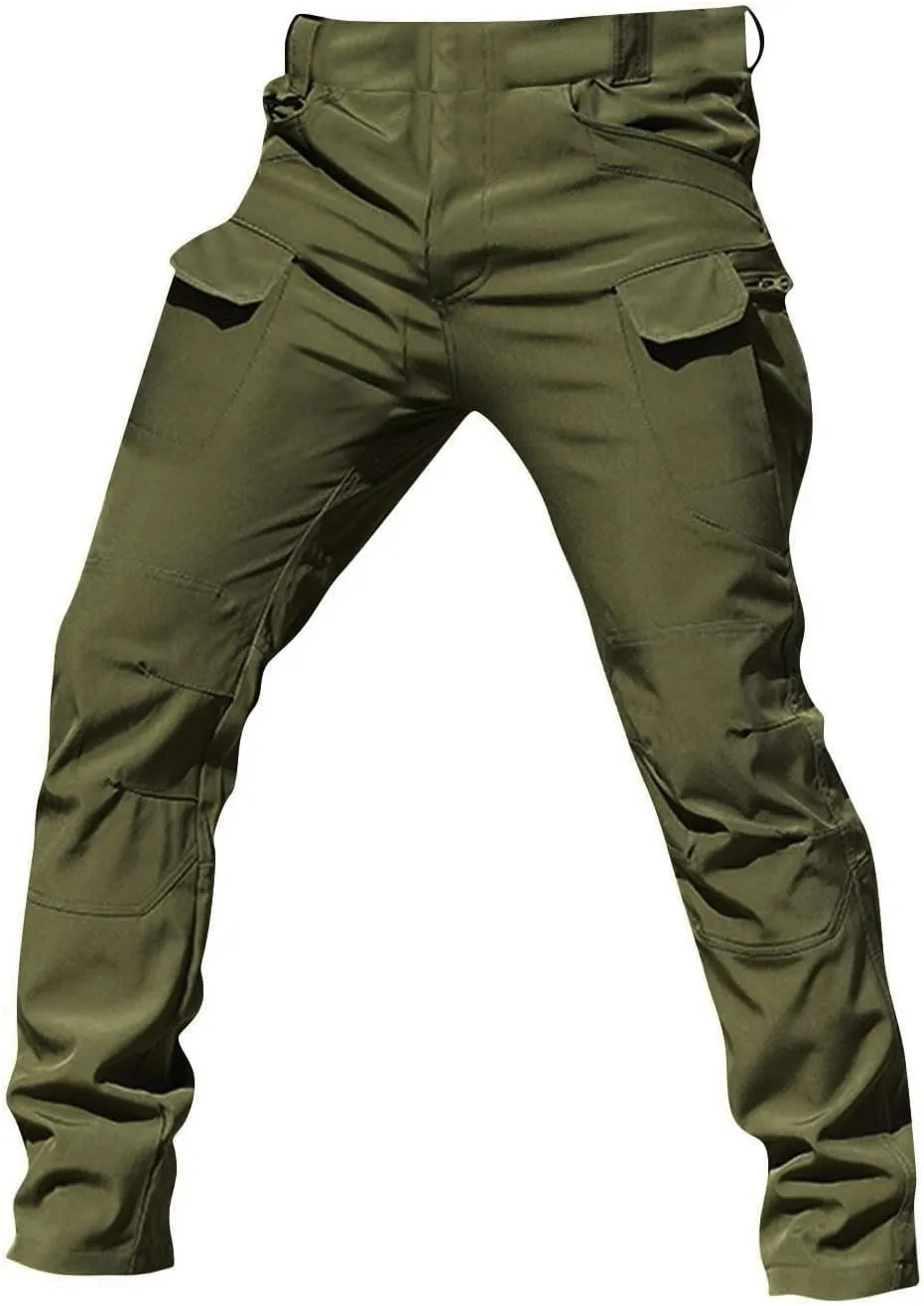 GOFULY Cargo Pants for Men Big and Tall Ripstop Stretch Pants Pockets Slim Fit Baggy Pants Y2K 2024 Trousers Straight Fit
