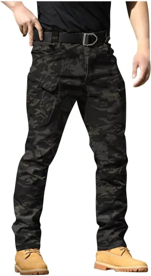 GOFULY Mens Cargo Pants Big and Tall Ripstop Stretch Y2K Pants Men Baggy Zipper Pockets Casual Casual Pants 2024 Trousers