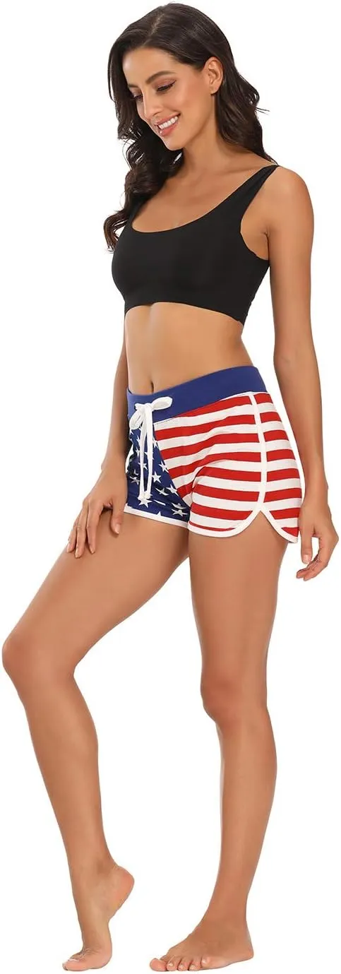 HDE Women's Retro Fashion Dolphin Running Workout Shorts