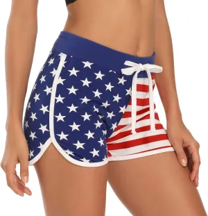 HDE Women's Retro Fashion Dolphin Running Workout Shorts