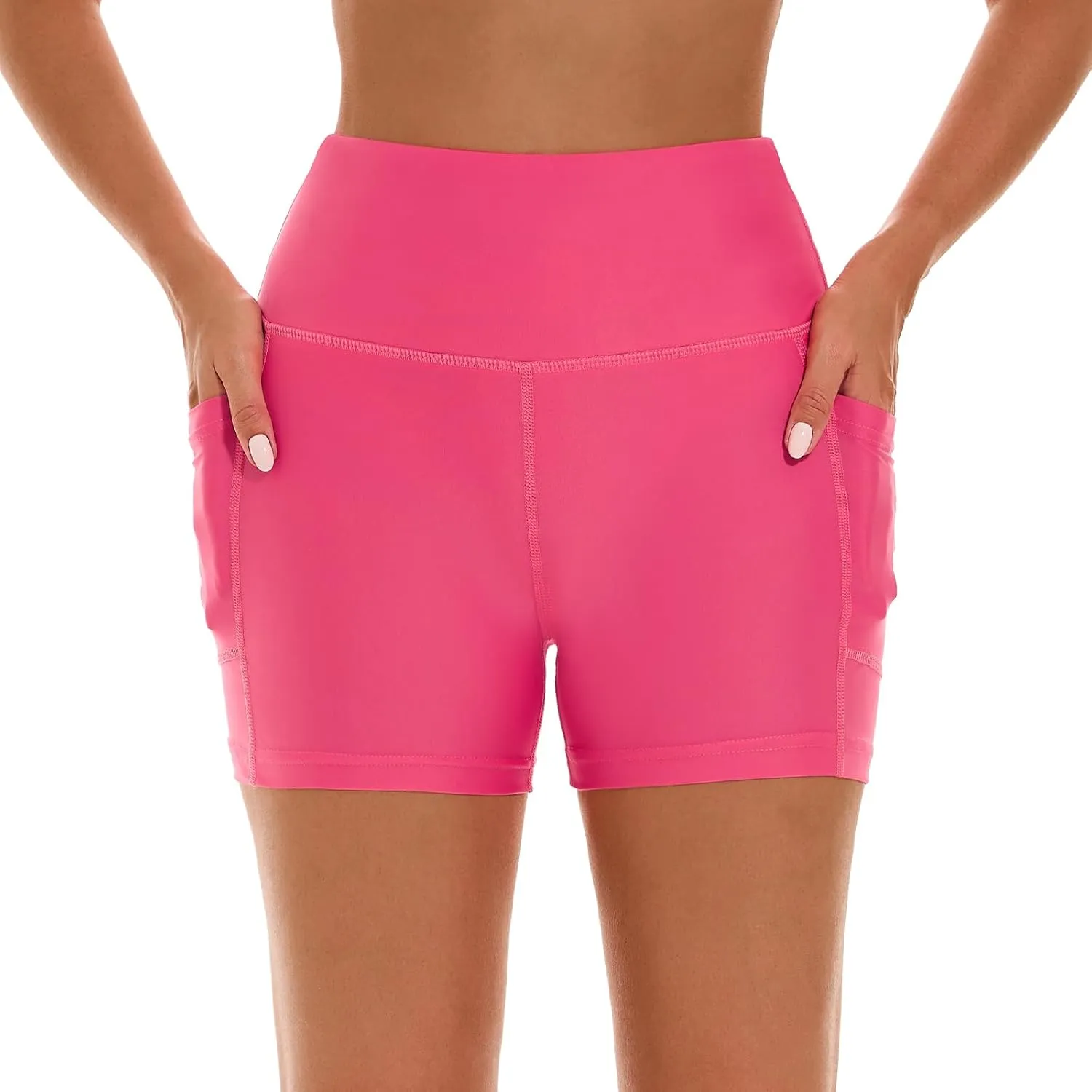 HODOSPORTS Women's 3''/5''/7''/9'' Swim Shorts UPF 50  High Waisted Board Shorts with Pockets Liner Quick Dry Swimsuit Bottom