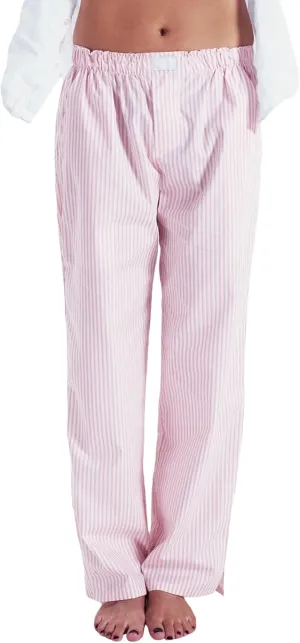 HOXIJIA Women Casual Striped Print Long Pants Elastic High Waist Loose Fit Straight Wide Leg Trousers Y2K Streetwear