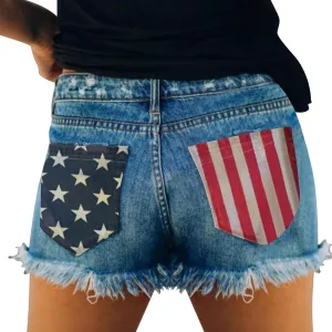 Jean Shorts Womens Stretchy Pull On Roll Up Hem Straight Leg Denim Jean Shorts Stretch Summer Short Pants with Pockets