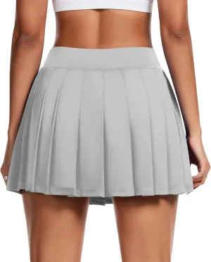 JoyGirl Womens Pleated Tennis Skirt with Shorts Golf Skirts High Waisted Athletic Mini Skirt Workout Skorts with Pockets