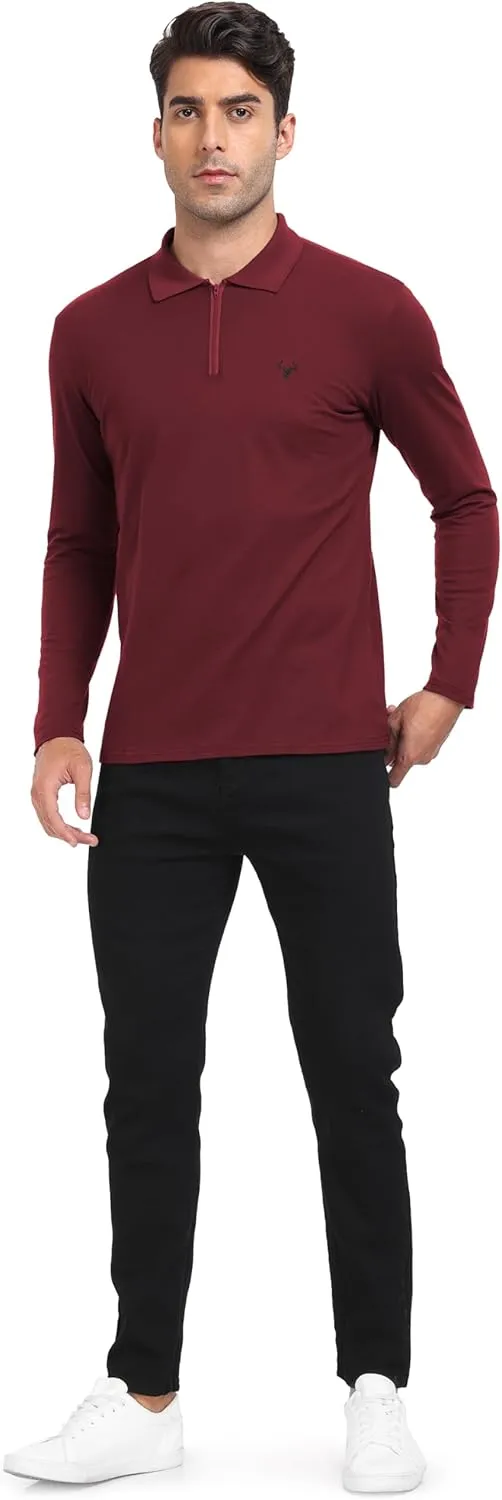 KUYIGO Men's Short&Long Sleeve Polo Shirts Casual Slim Fit Business Fashion Tops Golf Tennis T-Shirt