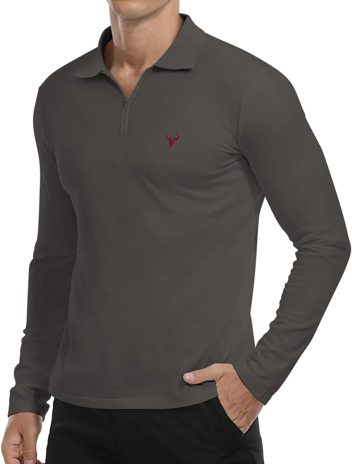 KUYIGO Men's Short&Long Sleeve Polo Shirts Casual Slim Fit Business Fashion Tops Golf Tennis T-Shirt