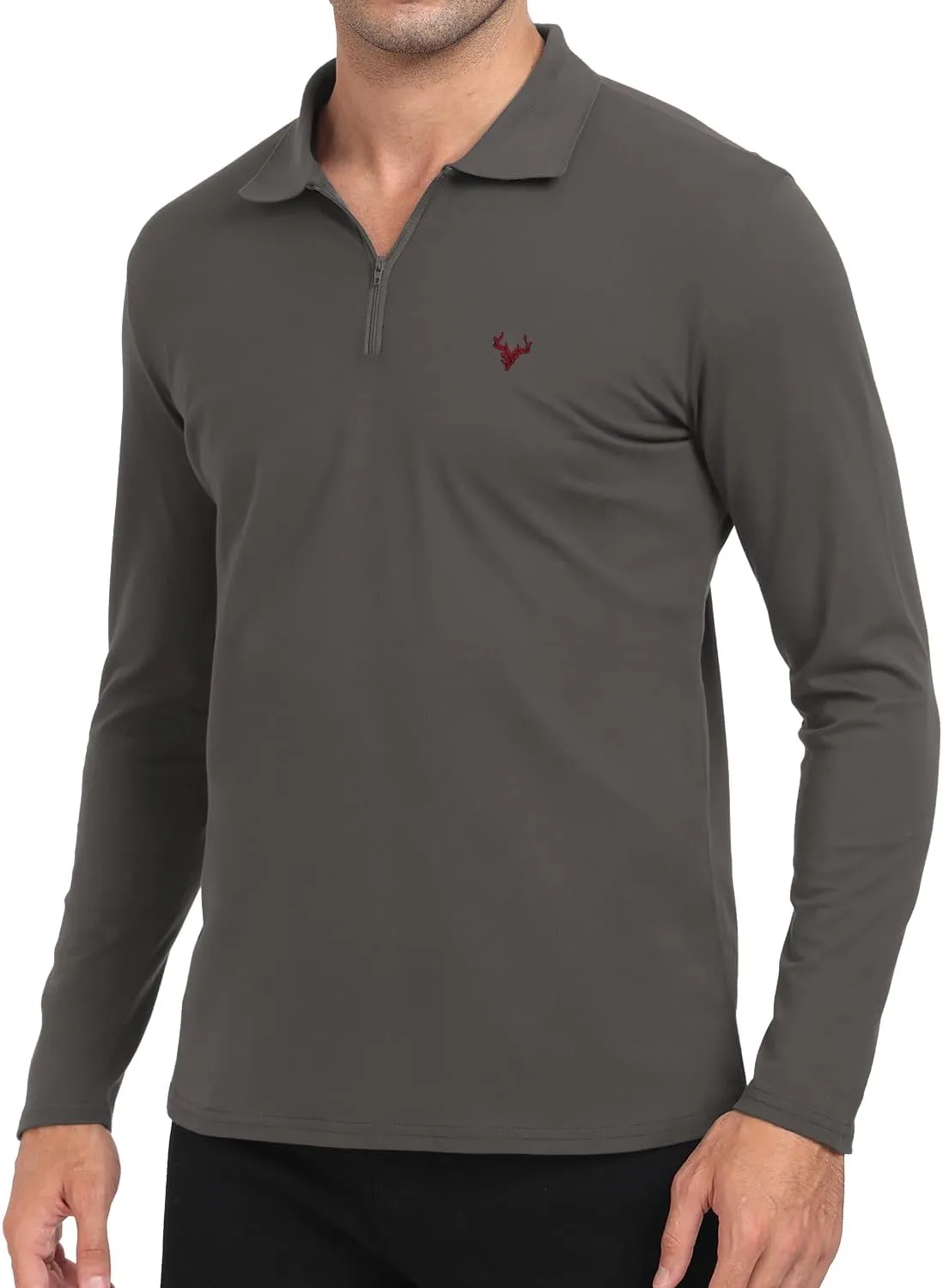 KUYIGO Men's Short&Long Sleeve Polo Shirts Casual Slim Fit Business Fashion Tops Golf Tennis T-Shirt