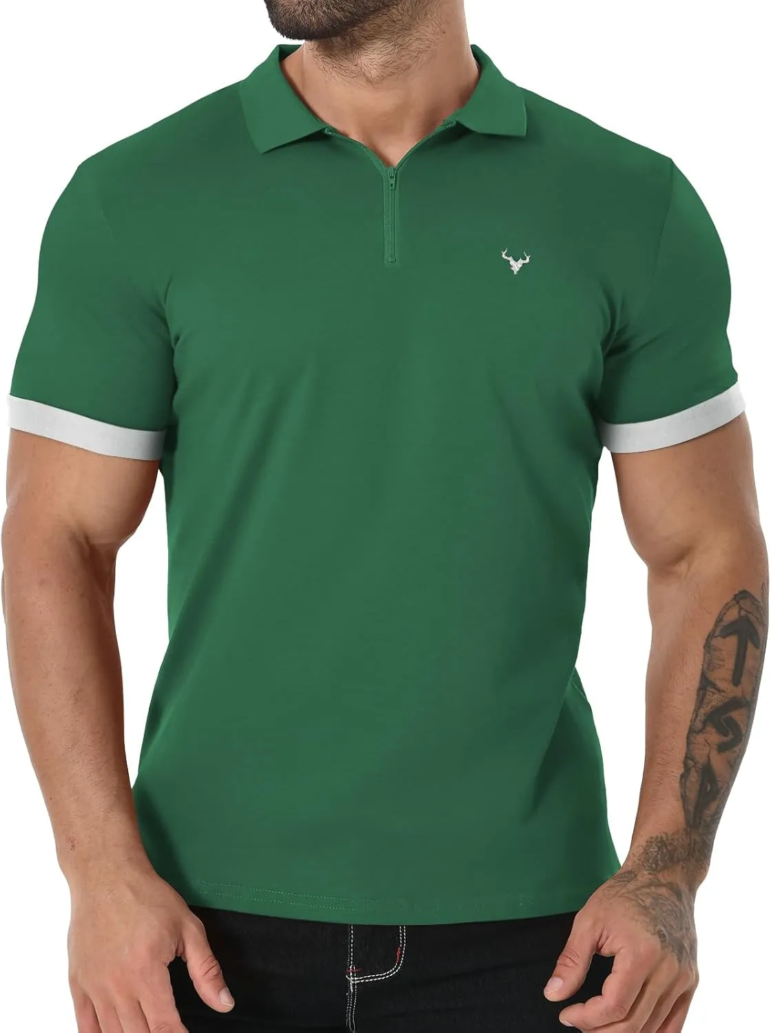 KUYIGO Men's Short&Long Sleeve Polo Shirts Casual Slim Fit Business Fashion Tops Golf Tennis T-Shirt