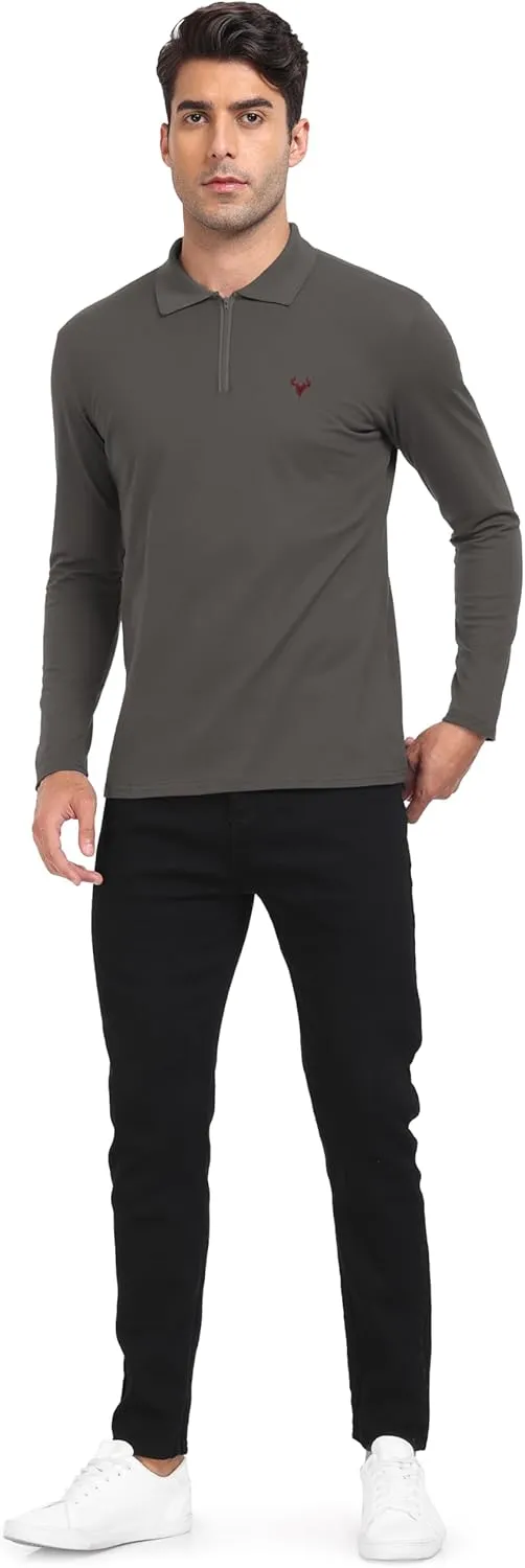 KUYIGO Men's Short&Long Sleeve Polo Shirts Casual Slim Fit Business Fashion Tops Golf Tennis T-Shirt