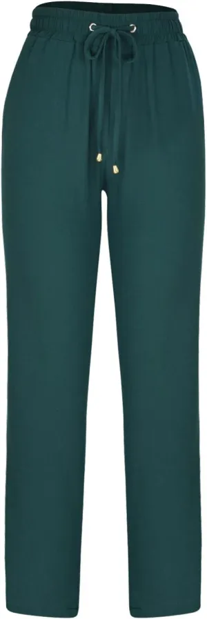 Lmdudan Women Straight Leg Linen Pants 2025 Trendy Elastic High Waist Yoga Pant Sweatpants Comfy Loose Beach Trousers
