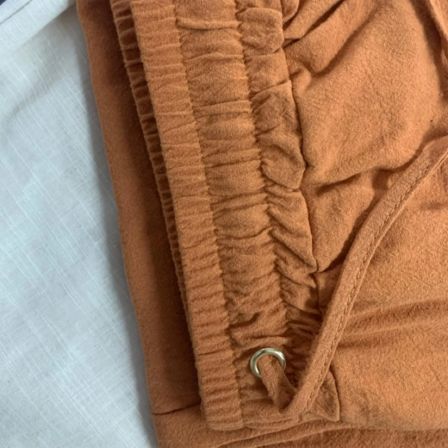 Lmdudan Women Straight Leg Linen Pants 2025 Trendy Elastic High Waist Yoga Pant Sweatpants Comfy Loose Beach Trousers