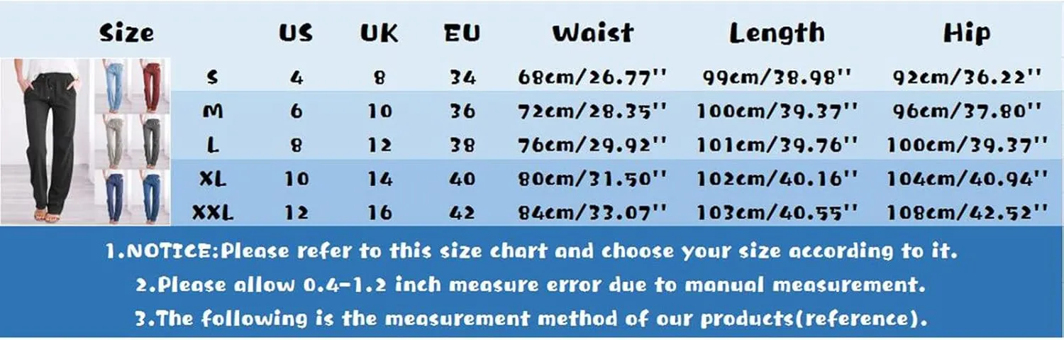 Lounge Linen Pants Women Casual Summer Boho Straight Leg Solid Color High Waisted Linen Pants Cotton Comfy Lounge Trousers