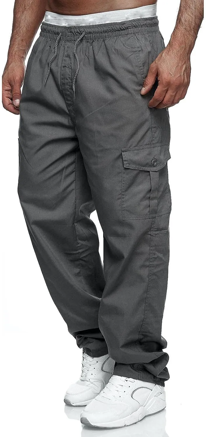 Men's Cargo Pants Military Tactical Hiking Jogger Athletic Work Big and Tall Outdoor Trousers Sweatpants with Pockets