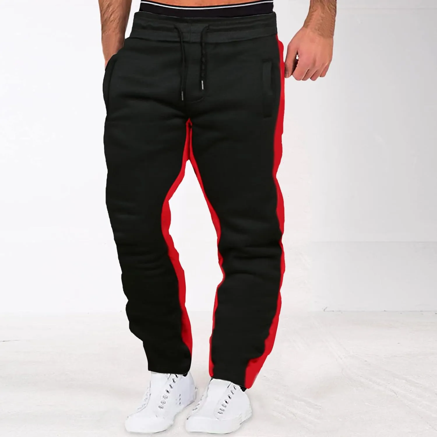 Men's Cargo Sweatpants with Pockets Men Sweatpants Men's Basic Active Fleece Jogger Pants Regular and Big & Tall Sizes
