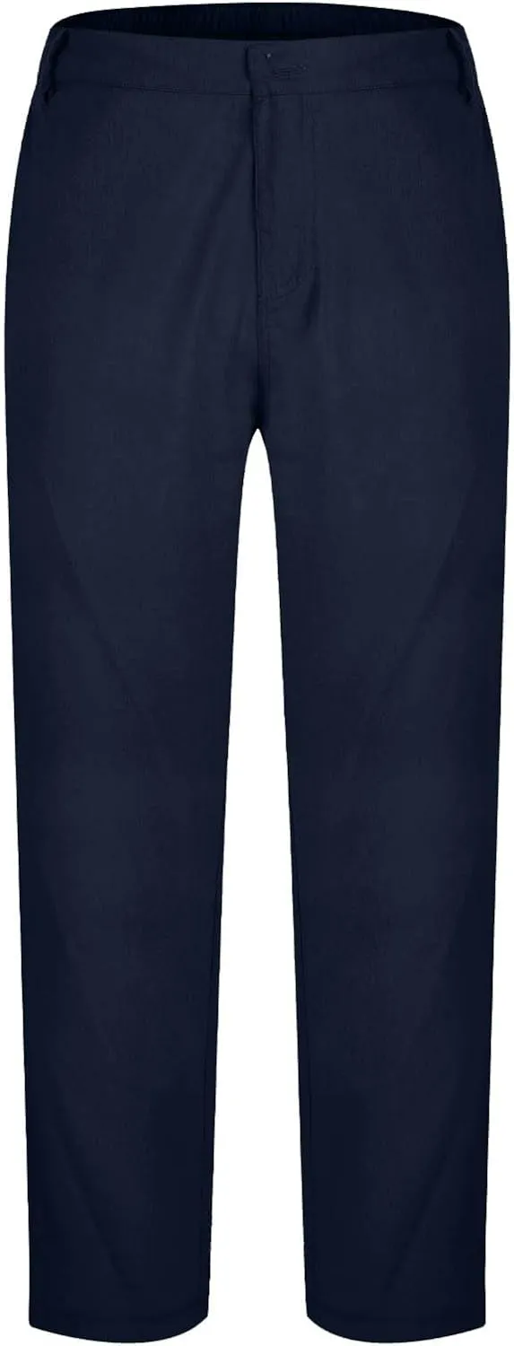 Men's Casual Linen Cotton Pants Elastic Waist Summer Beach Trousers Lightweight Yoga Vacation Pants Long Trousers