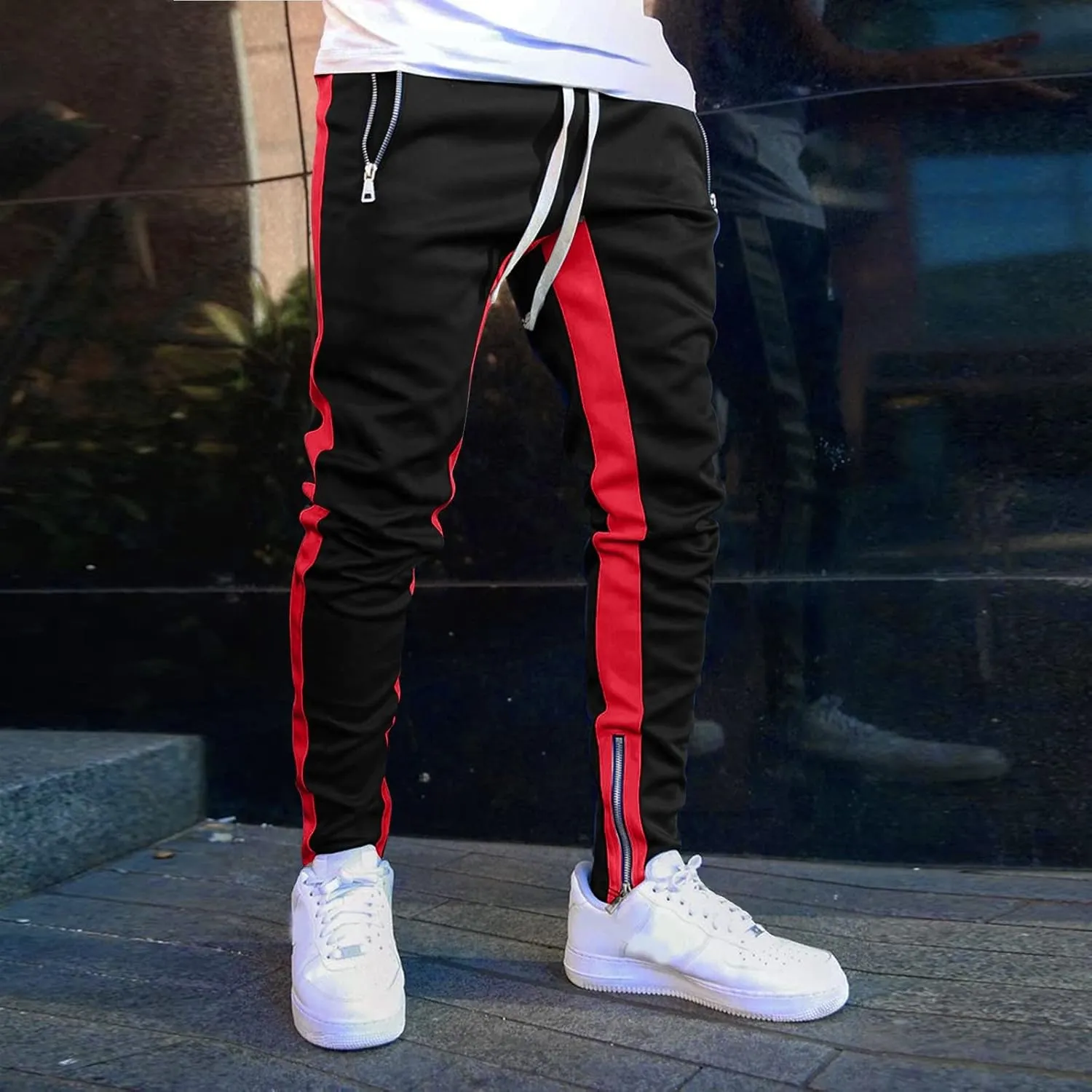 Mens Hiking Outdoor Recreation Pants Fleece Sweat Pants Mens Baggy Pants Joggers with Pockets Mens Sweatpants Fleece