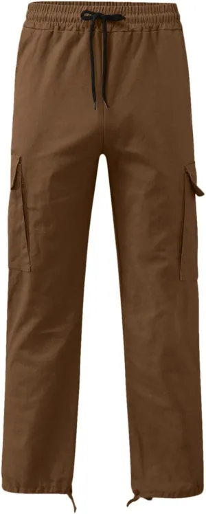 Men's Linen Pants Casual Twill Chino Lace Up Pants Fashion Baggy Sweatpants Lightweight Joggers Athletic Pants