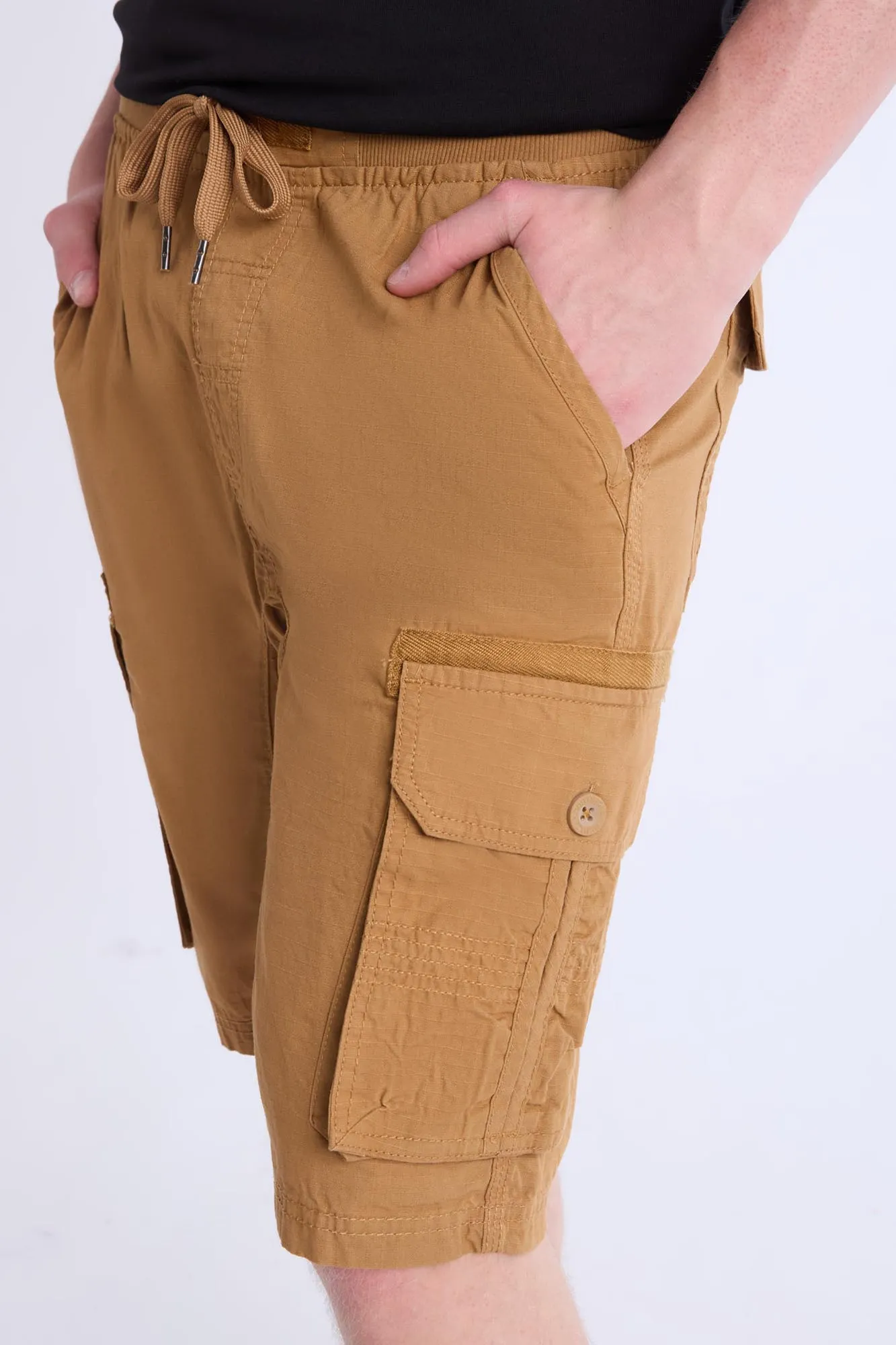 Mens Ripstop Cargo Jogger Shorts