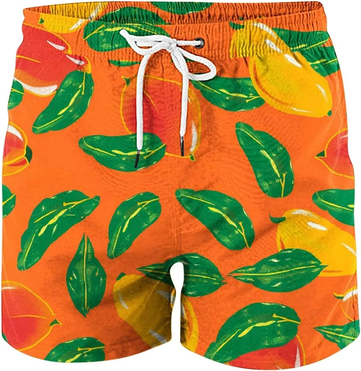 Mens Shorts 2025 Summer Hawaiian Beach Shorts Lightweight Elastic Waist Drawstring Casual Board Short with Pockets