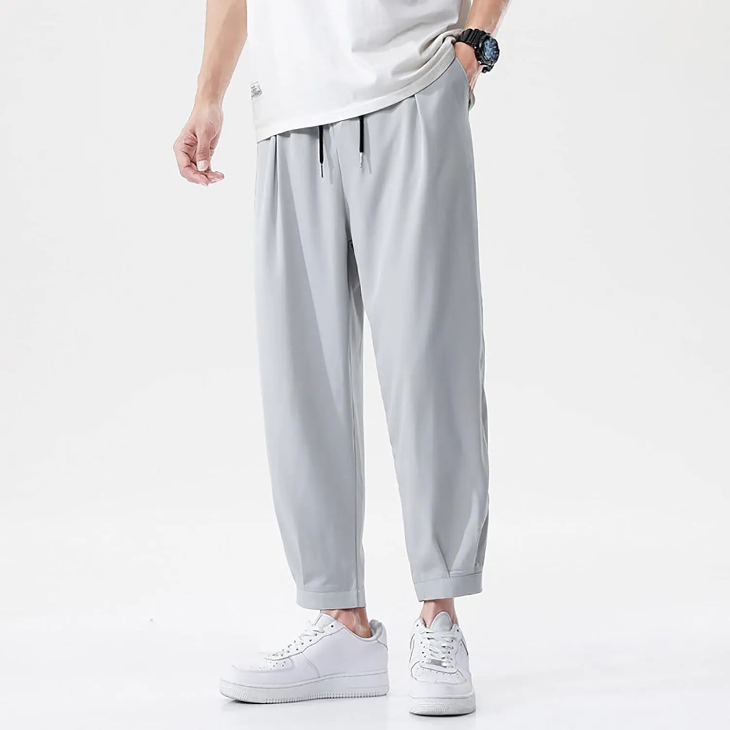 Mens Sweatpants with Pockets Big and Tall Baggy Jogger Sweatpants Lounge Pants Athletic Pants Baggy High Waisted Open
