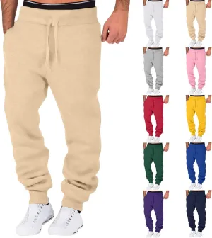 Mens Sweatpants with Pockets Big and Tall Drawstring Pant Mens Cargo Joggers Elastic Waist Slim Fit Punk Cargo Baggy