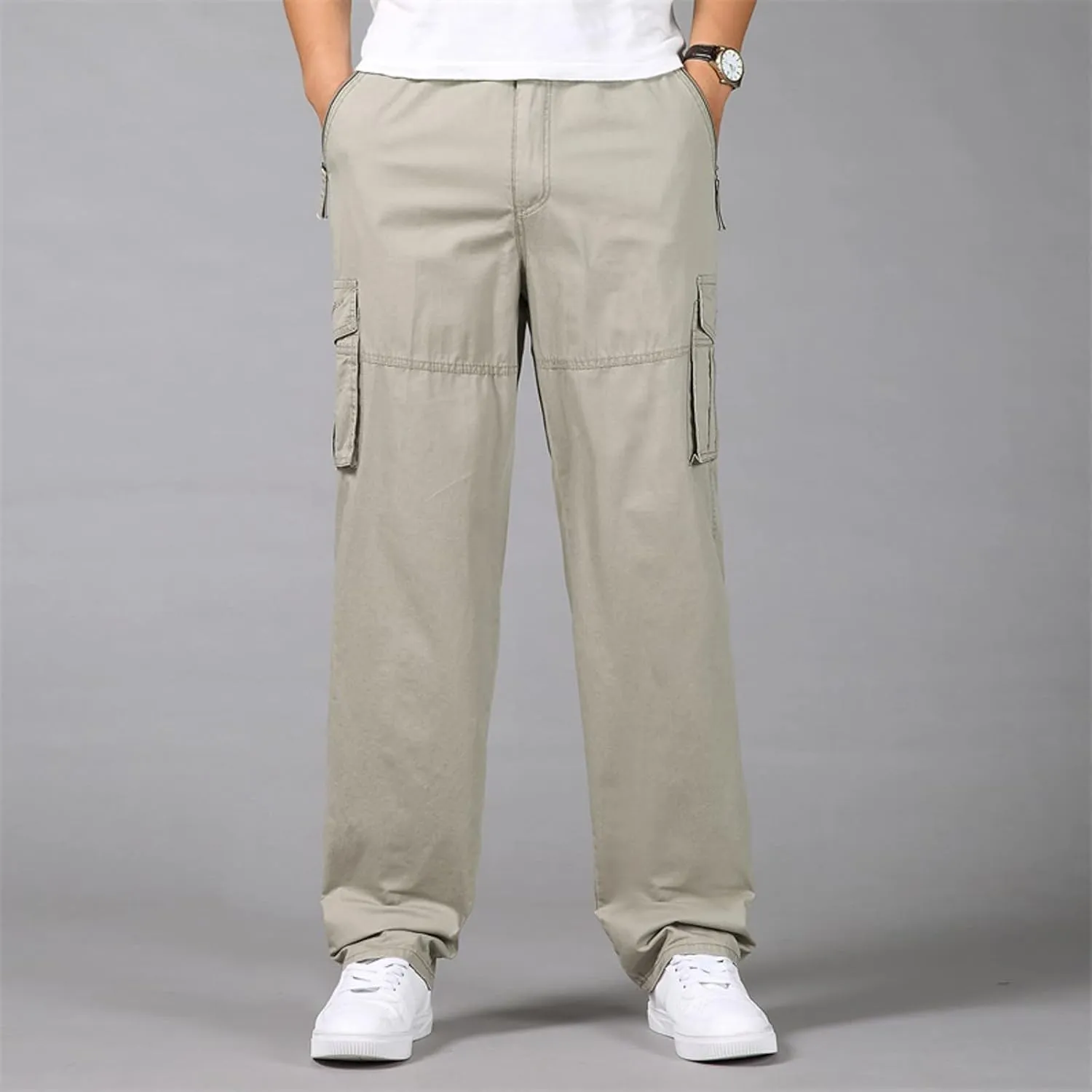 Mens Sweatpants with Pockets Big and Tall Heavyweight Cargo Pants Men's Slim Jogger Pants Tapered Athletic Sweatpants
