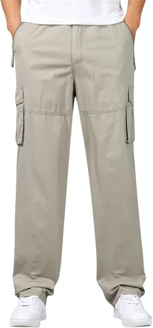 Mens Sweatpants with Pockets Big and Tall Heavyweight Cargo Pants Men's Slim Jogger Pants Tapered Athletic Sweatpants