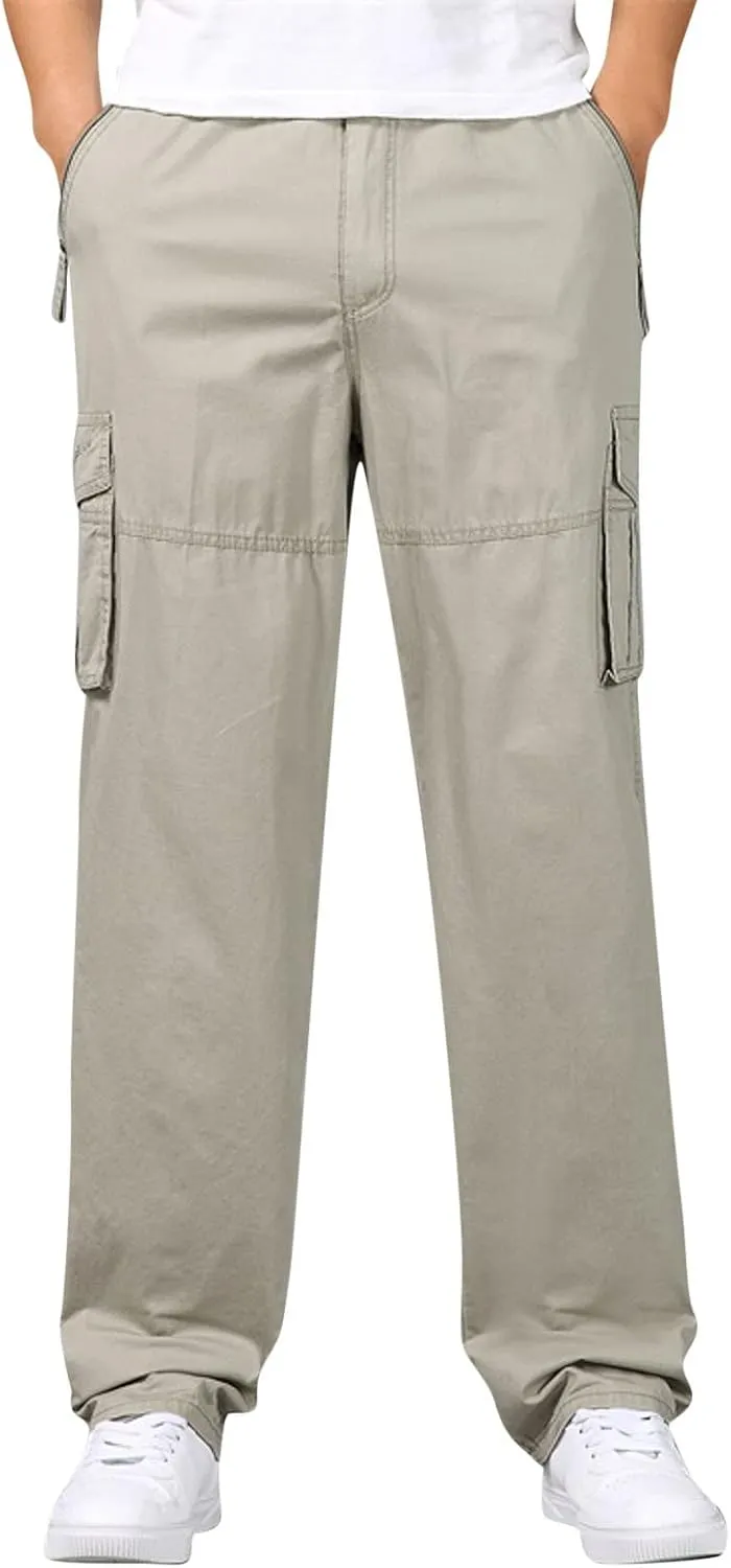 Mens Sweatpants with Pockets Big and Tall Heavyweight Cargo Pants Men's Slim Jogger Pants Tapered Athletic Sweatpants