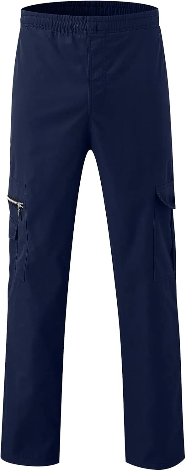 Mens Sweatpants with Pockets Cargo Sweatpants Open Bottom Straight Leg Casual Loose Fit Baggy Athletic Jogger Pants