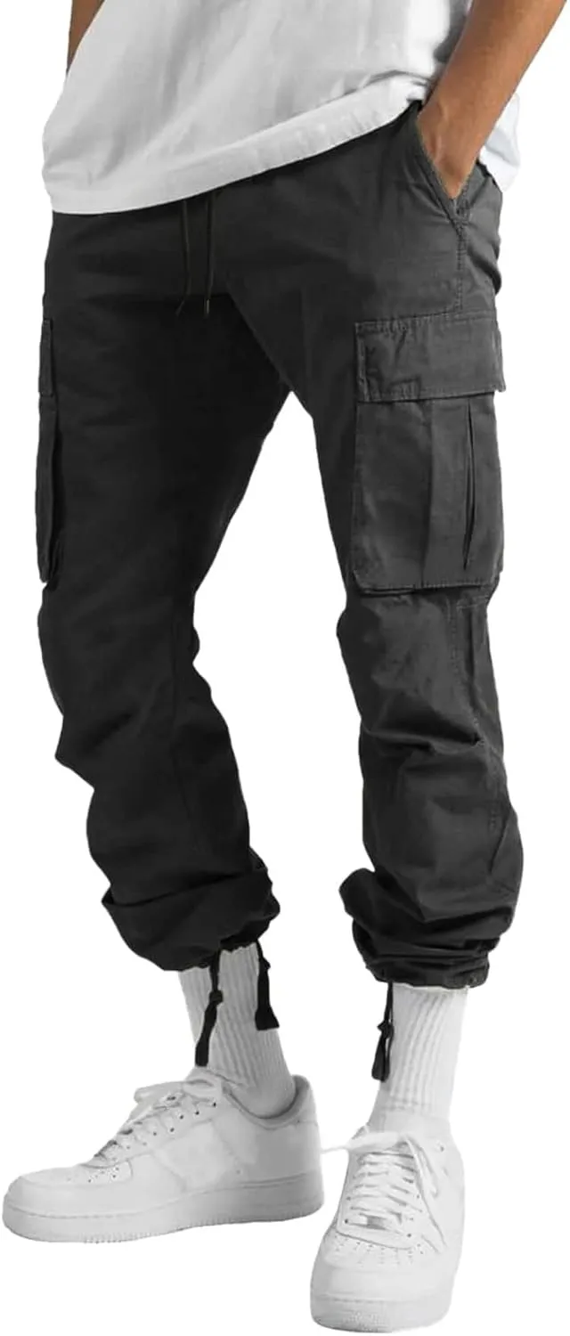 Mens Sweatpants with Pockets Pants Slim Fit Active Drawstring Bottom Sports Outdoor Recreation Athletic Sweatpants