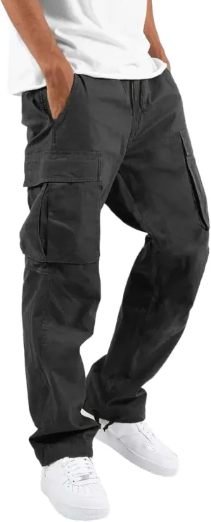 Mens Sweatpants with Pockets Pants Slim Fit Active Drawstring Bottom Sports Outdoor Recreation Athletic Sweatpants