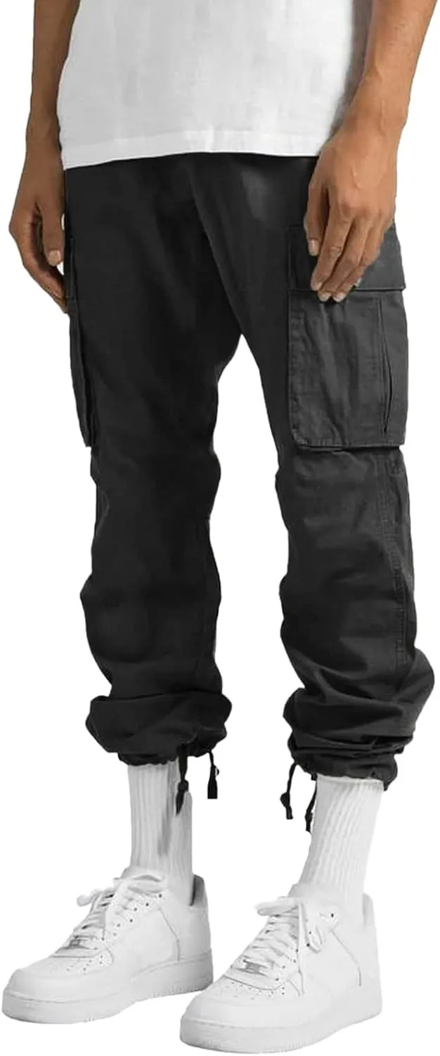 Mens Sweatpants with Pockets Pants Slim Fit Active Drawstring Bottom Sports Outdoor Recreation Athletic Sweatpants