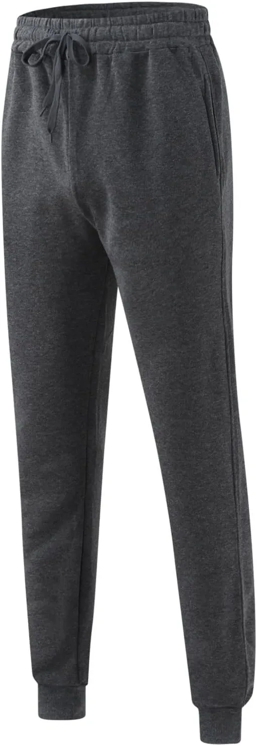 Mens Sweatpants with Pockets Sweatpants for Men Cargo Pants Fleece Joggers Elastic Waist Baggy Drawstring Trousers