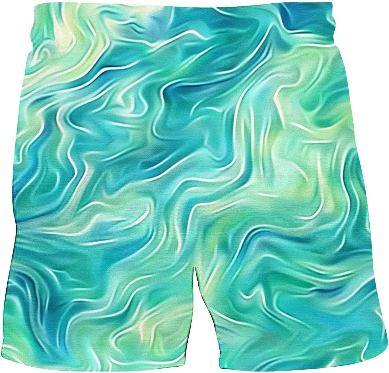 Muscularfit Beach Shorts for Men Fashion Tie Dye Print Shorts Summer Beach Vacation Drawstring Shorts with Pockets