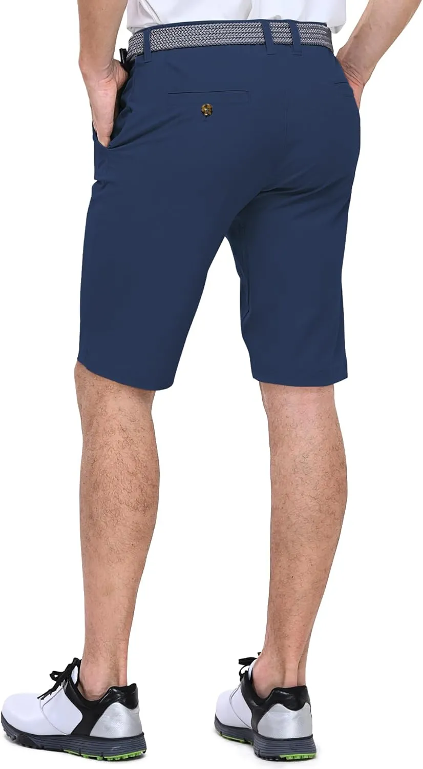 Outdoor Ventures Men's Golf Shorts 11" Inseam Classic-Fit Flat Front Stretch Casual Shorts with Pockets Summer Hiking Travel