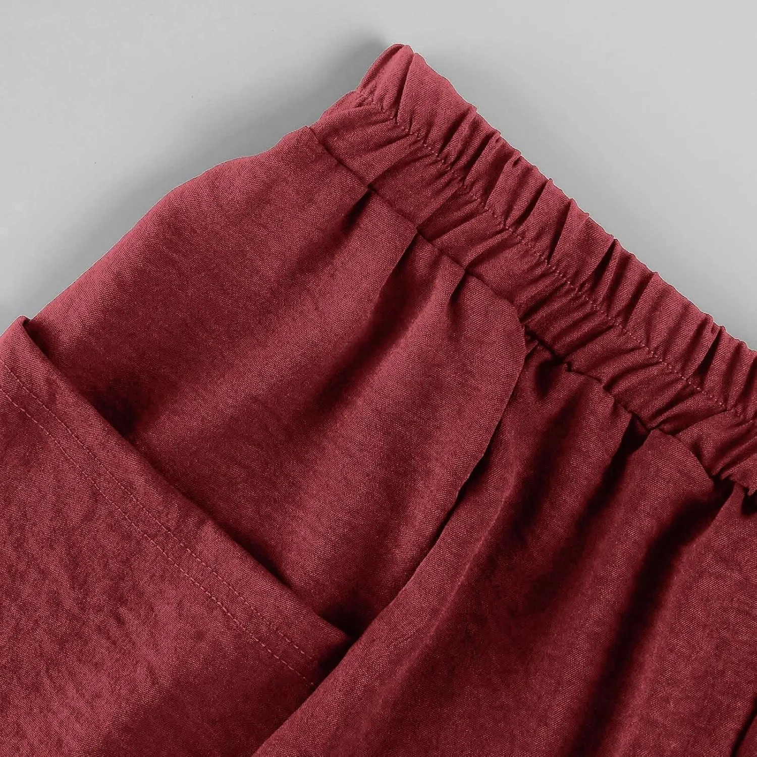 Pants for Women 2024 High Elastic Waist Plus Size Wide Leg Trousers Lounge Pants with Pockets, Small-5X-Large