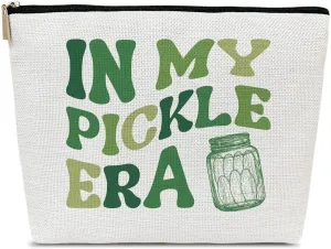 Pickles Gifts Makeup Bag, Women Cosmetic Bag for Purse, Pickles Lover Gifts for Besties Daughter Best Friends Her, In My Pickle Era