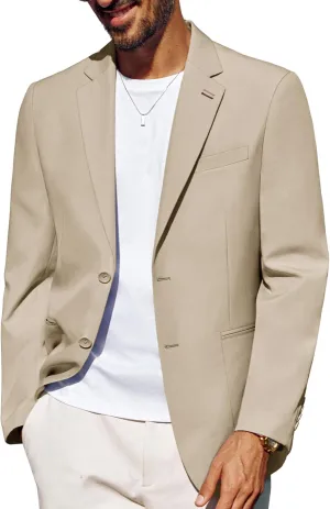 PJ PAUL JONES Mens Blazer Casual Linen Sport Coat Two Button Lightweight Suit Blazer Jackets