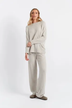 Pure Cashmere Wide Leg - Taupe