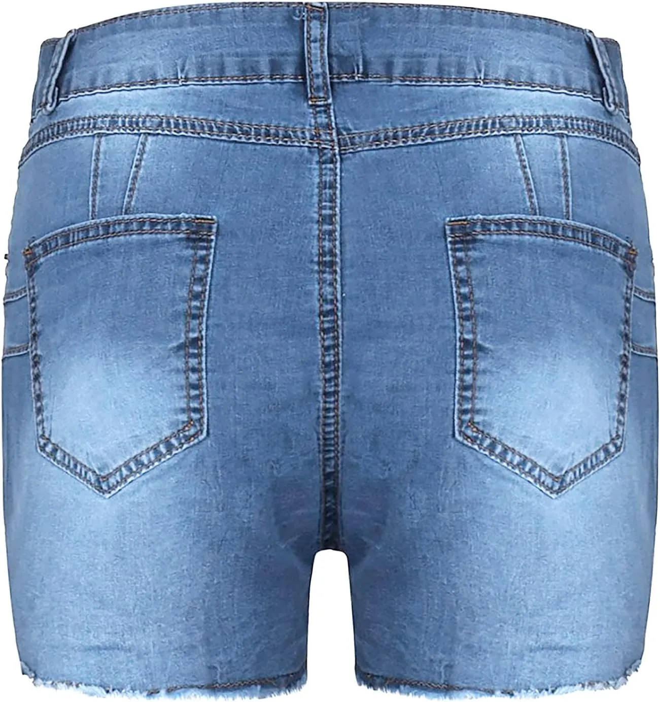 Ripped Jean Shorts Women High Waisted Comfort Flex Straight Leg Jean Casual Slim Summer Beach Denim Shorts Pants