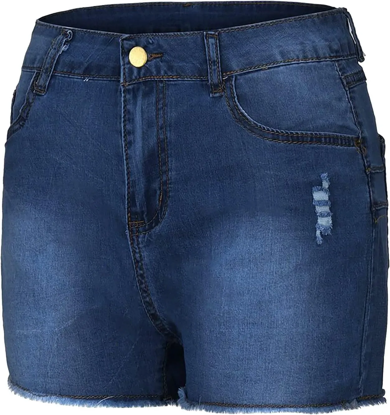 Ripped Jean Shorts Women High Waisted Comfort Flex Straight Leg Jean Casual Slim Summer Beach Denim Shorts Pants