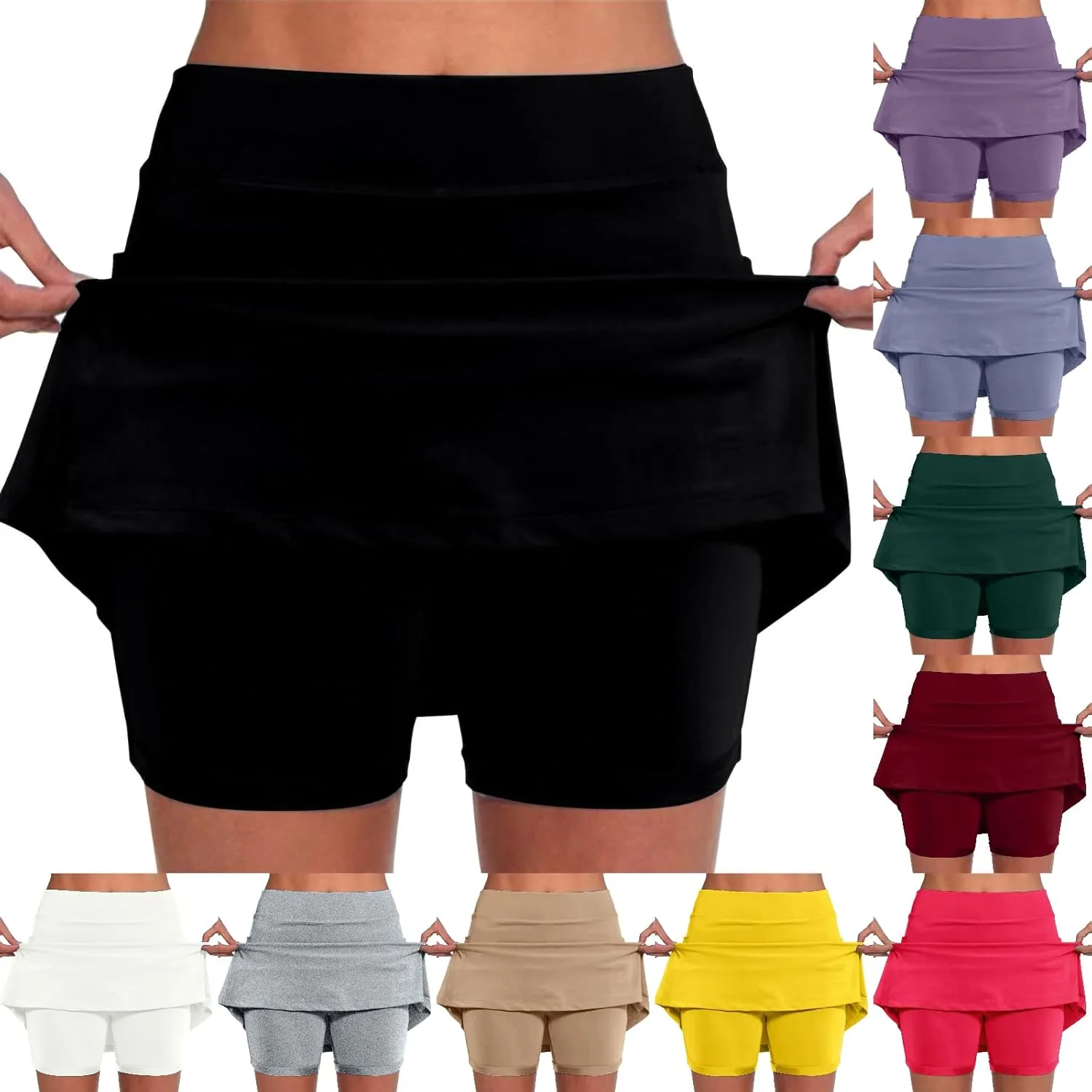 Skorts for Women Plus Size Dressy Casual Athletic Golf Tennis Short Skirts with Pockets 2025 Summer Trendy