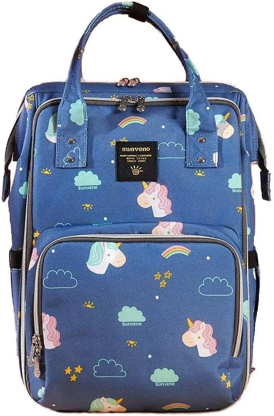 Stylish Upgrade 20L Diaper Bag Backpack Blue