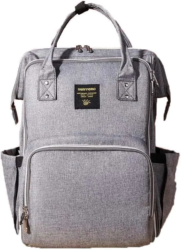Stylish Upgrade 20L Diaper Bag Backpack Grey