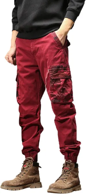 Sweatpant for Men with Pockets Cargo Sweatpants Open Bottom Straight Leg Casual Loose Fit Baggy Athletic Jogger Pants