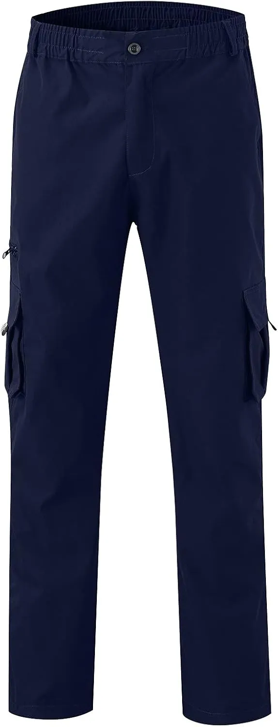 Sweatpant for Men with Pockets Workout Sports Pant Men's Cargo Pants Elastic Waist Joggers Solid Casual Multi Pockets
