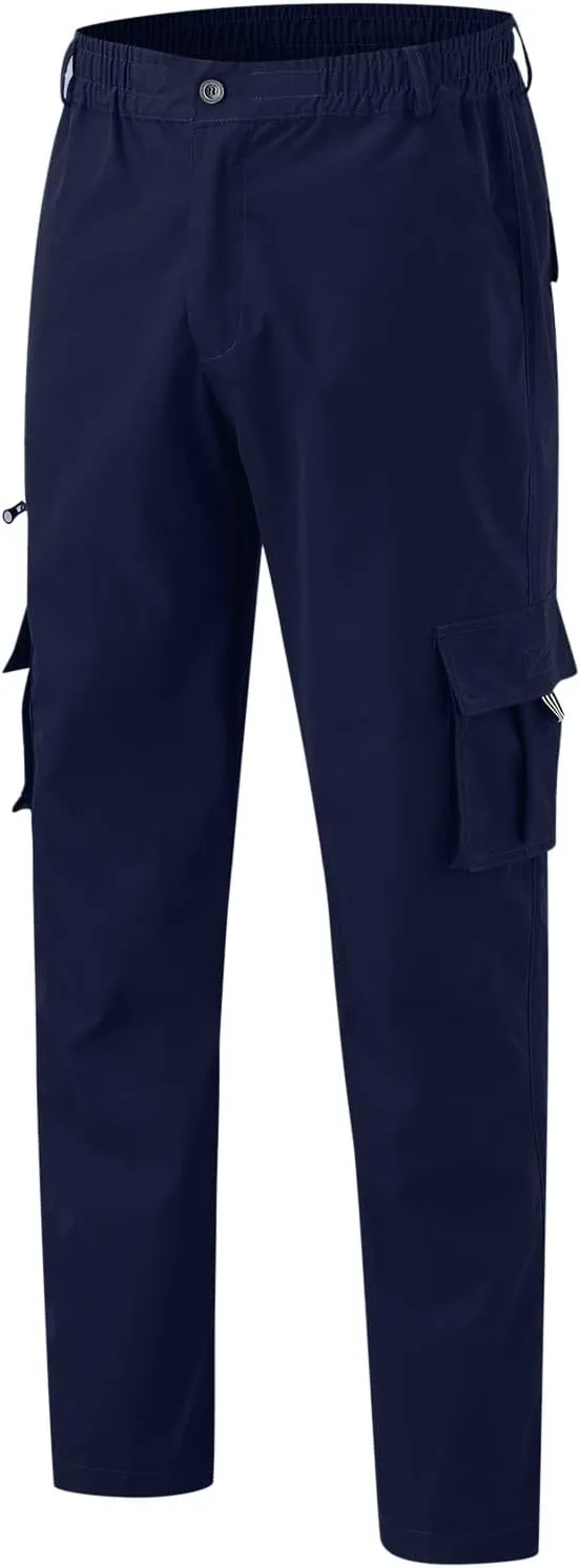 Sweatpant for Men with Pockets Workout Sports Pant Men's Cargo Pants Elastic Waist Joggers Solid Casual Multi Pockets
