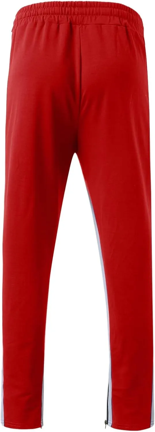 Sweatpants for Men with Pockets Pants Zipper Pockets Athletic Jogger Fitness Workout Gym Sweatpants Men's Cargo Pants