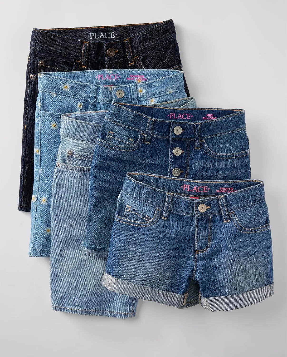 The Children's Place Girls' Denim Skimmer Shorts
